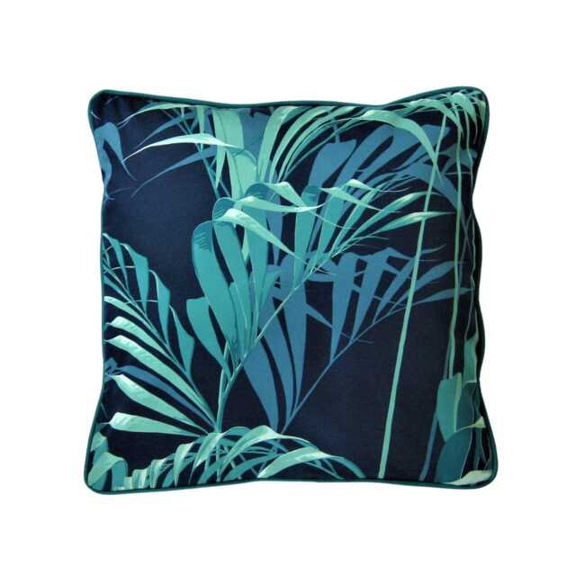 Sanderson Palm House Cotton Cushion Cover Teal Green & Blue Botanical Pillow - image 1