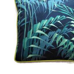 Sanderson Palm House Cotton Cushion Cover Teal Green & Blue Botanical Pillow - thumbnail 3