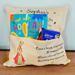 Childrens Story Book Cushion. Personalised Kids Pocket Pillow - thumbnail 3