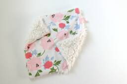 Dream Lovie. Security Blanket. Personalized Lovey. Faux Fur Roses. Mini Baby Minky Shower Gift