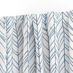 Herringbone Curtain Panel - Chevron Feather Tribal Nursery Arrows Custom Featherland Whiteold Glory Large By Leanne_Hatch - thumbnail 3