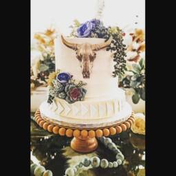 Small Gold Cow Skull Wall Decor - Cake Topper Gallery Art Faux Taxidermy - thumbnail 2