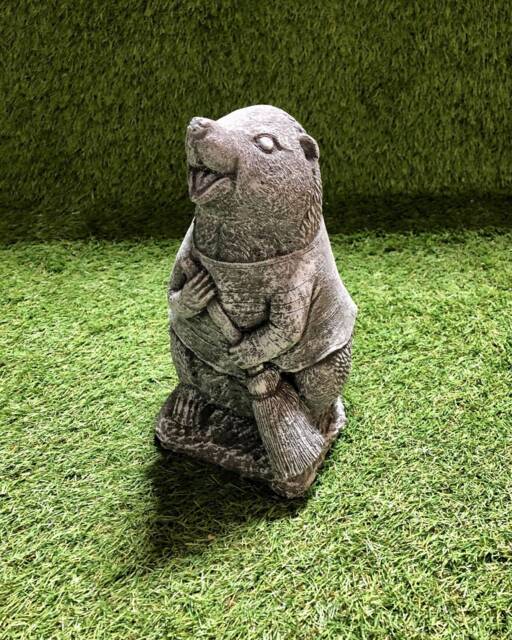 Concrete Hedgehog Wind in The Willows Garden Sculpture Lawn Ornament Frost Protected - image 1