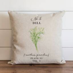 Dill Pillow Cover - 18 X 20 Botanical Floral Herbs Spring Home Decor Summer Throw Garden - thumbnail 1