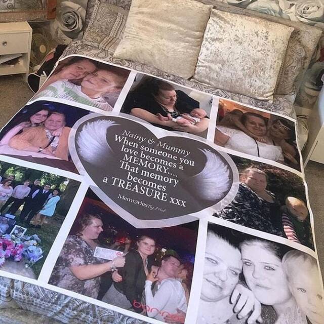 Personalised Memorial Blanket - Remembrance Sympathy Gift - image 1