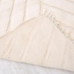 Moroccan Rug, 6x9 Ft Beni Ouarain Fabulous White Berber Rug - thumbnail 4