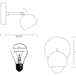 Volonte Modern Single Bulb Mid Century Industrial Reading Lamp Vanity Sconce - thumbnail 4