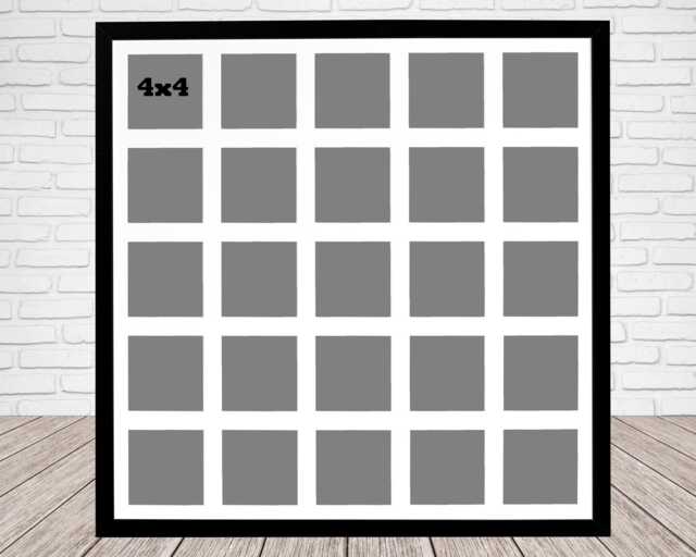 25 Aperture Multi Photo Frame For 4x4 Photos - Instagram Square Collage Picture - image 1