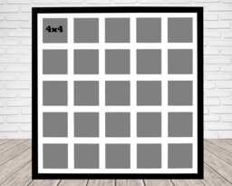 25 Aperture Multi Photo Frame For 4x4 Photos - Instagram Square Collage Picture