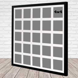 25 Aperture Multi Photo Frame For 4x4 Photos - Instagram Square Collage Picture - thumbnail 2