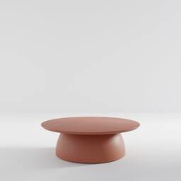 Terracotta Wabi Sabi Coffee Table Japandi Style Low Table - thumbnail 3