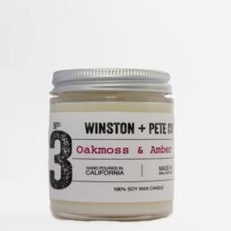 Oakmoss & Amber Candle - Earthy Fresh Scent Soy Minimalist Home Fragrance Hand-Poured 4Oz Natural - thumbnail 2