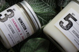 Oakmoss & Amber Candle - Fall Scented For Him & Her Rustic Earthy 4Oz Glass Jar Cozy Autumn Gift Men