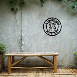 C??ad M??le F??ilte Personalised Metal Welcome Sign Wall Art Home Decor - thumbnail 2