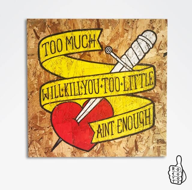 Lyrics & Words - Wall Art - Original Artwork - Illustration Typography Quotes Home Decor Tattoo Style - image 1