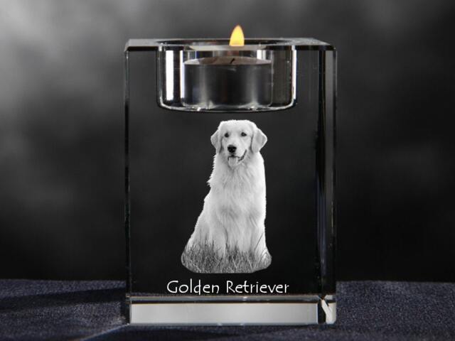 Golden Retriever, Crystal Candlestick With Dog, Souvenir, Decoration, Limited Edition, Collection - image 1