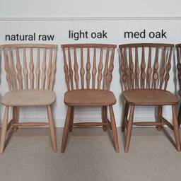 Solid Beech Nub Bubble Kitchen Dining Chairs in Raw, Natural Or Stained Chairs Matt Satin Finish - thumbnail 2