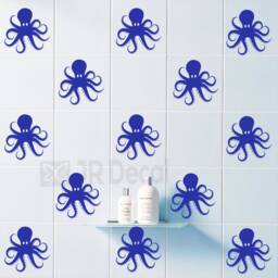 Octopus Wall Decals, Nautical Bathroom Or Nursery Decor - thumbnail 2