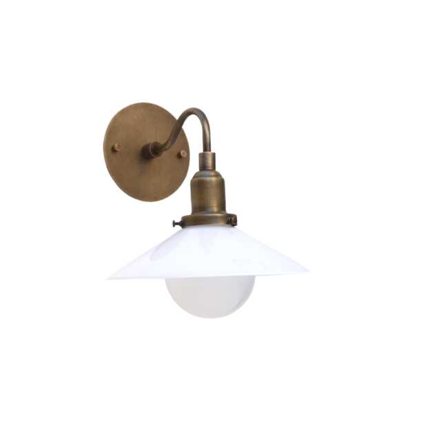 "Brass Wall Sconce Light With Brass Shade-Minimal Light, Ul Listed, 9"" Shade+4" - image 1