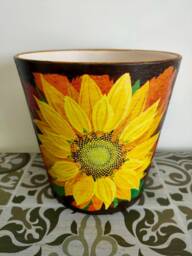 Plant Pot, Ceramic Pot, Pot & Planter, Flower Pot, Garden Pot, Indoor & Outdoor Pot, Decoupage, Gift, Pot Saucer, Home Garden Decoration