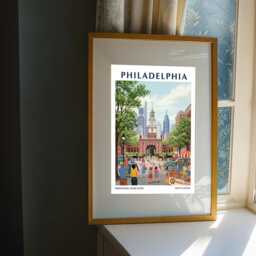 Philadelphia Art Print - Pennsylvania Wall Us State Poster Gift For Traveller Usa Travel America - thumbnail 3
