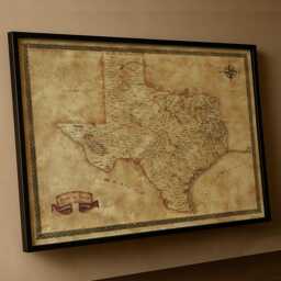 Fantasy Map Of Texas Vintage Style Texas State Art Print - thumbnail 1