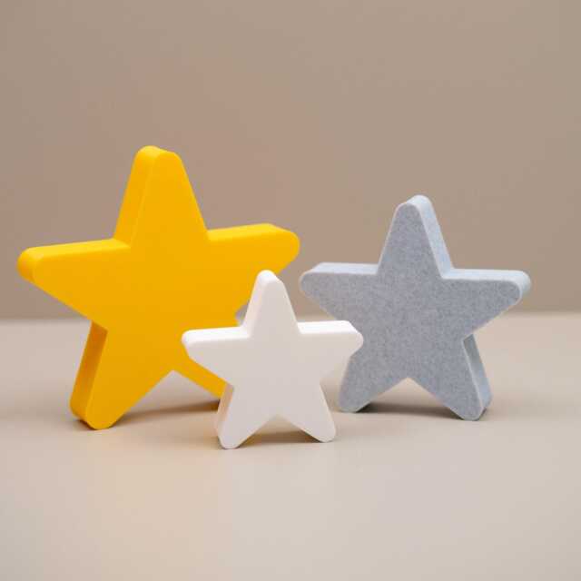 Yellow Star Ornaments Freestanding Nursery Shelf Ornament, Home Decor - image 1