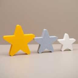 Yellow Star Ornaments Freestanding Nursery Shelf Ornament, Home Decor - thumbnail 2