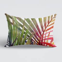 Monstera Cushion Cover, Green Palm Leaves Pillow Case, Botanical Living Room Decor, Plant Flower Bedroom Textiles, Floral Case - thumbnail 2