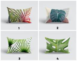 Monstera Cushion Cover, Green Palm Leaves Pillow Case, Botanical Living Room Decor, Plant Flower Bedroom Textiles, Floral Case - thumbnail 1