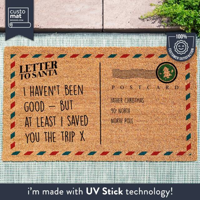 Letter To Santa - Funny Christmas Doormat Gift For Boyfriend Or Girlfriend Holiday Porch Decorations - image 1
