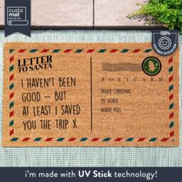 Letter To Santa - Funny Christmas Doormat Gift For Boyfriend Or Girlfriend Holiday Porch Decorations - thumbnail 1
