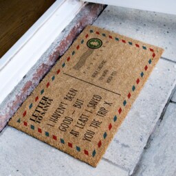 Letter To Santa - Funny Christmas Doormat Gift For Boyfriend Or Girlfriend Holiday Porch Decorations - thumbnail 2