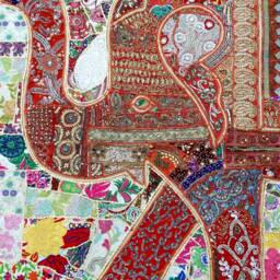 Elephant Tapestry Vintage Patchwork, Bohemian Wall Hanging - 80x100 Inches - thumbnail 3