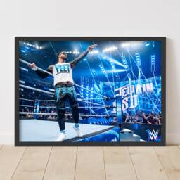 Wwe Print - Jey Uso On Ring Side Poster Wrestling Wall Art - thumbnail 1