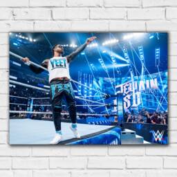Wwe Print - Jey Uso On Ring Side Poster Wrestling Wall Art - thumbnail 2