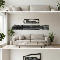 Man & Nature Reclaimed Wood Sculpture Mystical Abstract Wall Art - thumbnail 3