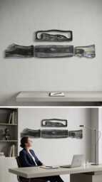 Man & Nature Reclaimed Wood Sculpture Mystical Abstract Wall Art - thumbnail 1