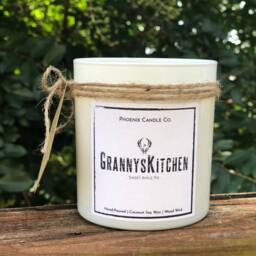 Granny's Kitchen, Apple, Pear, Clove, Pie Crust, White Sugar, All Natural Wooden Wick Soy Candle, Eco Friendly