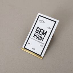Handmade Brass Business Card Holder Double-Sided Display - thumbnail 4