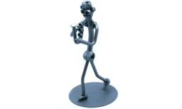 Saxophone Player Gift, Nuts & Bolts Metal Sculpture, Music Player Steel Ornament Figurine, Musician Gift, Music Teacher Gift - thumbnail 1