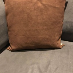 Brown, Tan, Olive Green, Burnt Red Pillow Cover, 16 X 16, Stripes, Waverly, Torino Espresso Upholstery Fabric, Suede - Gifts Under 35, Etsy - thumbnail 2