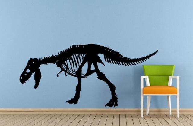 Dinosaur Ancient Reptile Animal Raptor T-Rex Skeleton Predator Window Or Wall Car Vinyl Peal & Stick Removable Sticker Decal L1502 - image 1