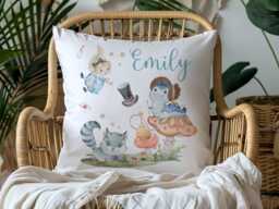 Personalised Alice in Wonderland Pillow Girls Nursery Decor - thumbnail 1