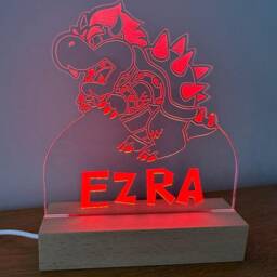 Personalised Gaming Villain Acrylic Led Lamp Night Light With Rgb Colour Changing Lights Static, Flash Or Fading Modes. Great Gift - thumbnail 2