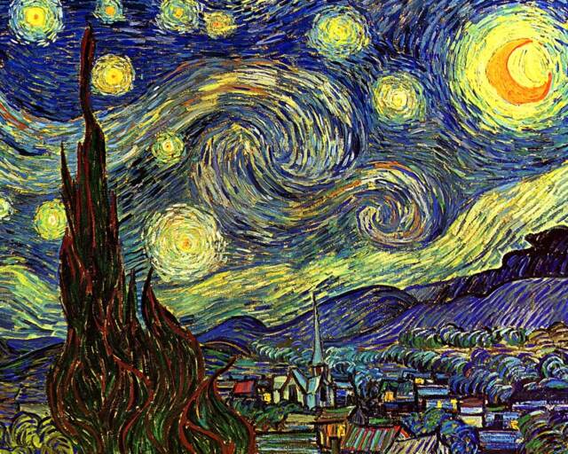 Vincent Van Gogh Starry Sky Sign - Enamel Metal Tin Sign Wall Plaque