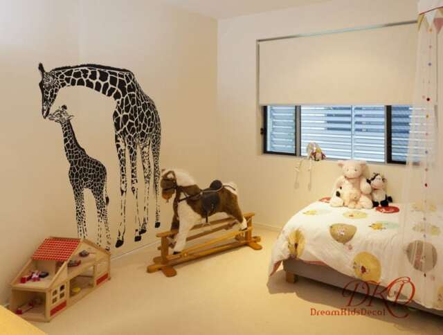 Giraffe Wall Decal, Jungle Nursery Decor, Safari Mural - image 1