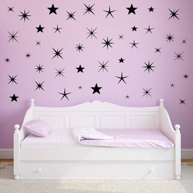 Vinyl Wall Art Stickers Decor - Star Decals, Peel & Stick Kids Room Stars Vwaq - image 1