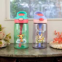 Personalized Kids Camp Cup, Custom Animal Design, Water Bottle, Back To School Drinkware, 17Oz - thumbnail 2