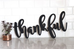 Thankful Sign, Wooden Thankful Fall D??cor, Thanksgiving Modern Wood Autumn Wall Hanging, Home Harvest - thumbnail 1